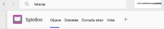 Posnetek zaslona z objavami.