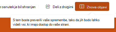 Posnetek zaslona ponovne objave.