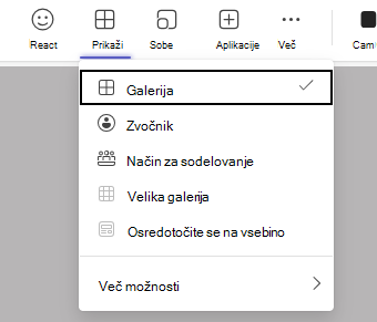 Posnetek zaslona pogleda.
