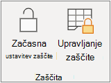 Začasna ustavitev zaščite lista