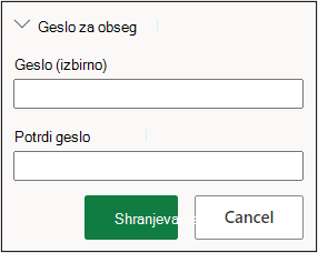 Nastavitev zaščite obsega