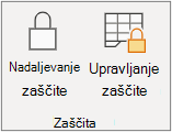 Nadaljevanje zaščite lista