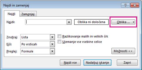 Pogovorno okno »Najdi«