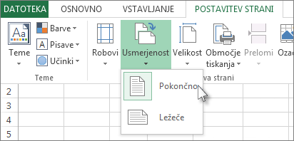Na zavihku »Osnovno« kliknite »Usmerjenost«