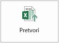 Gumb »Pretvori«.