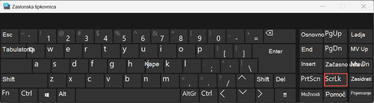 zaslonska tipkovnica za Windows 11