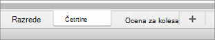 Zavihek lista v sistemu MacOS.