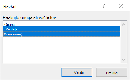 Pogovorno okno Razkrij