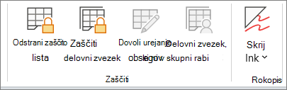 pregledom Odstrani zaščito lista