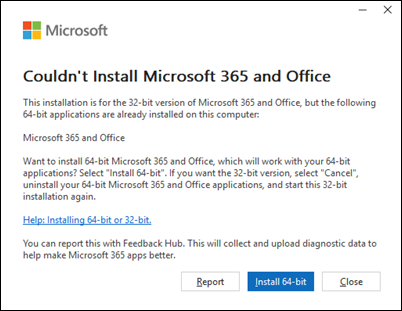 Napake storitve Microsoft 365 ni bilo mogoče namestiti