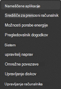 Nameščene aplikacije