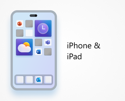 Kliknite, če želite nastaviti Office in e-pošto v napravah s sistemom iOS