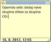 Vnesite opombo