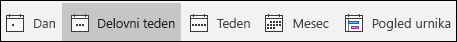 Spreminjanje pogleda koledarja