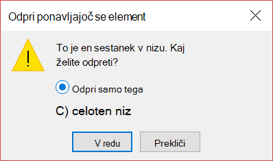 Odprete lahko en element v nizu ali v celotnem nizu.