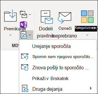 Sporočilo lahko pošljete znova.