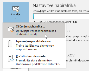 Čiščenje nabiralnika