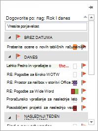 Pokažite na »Opravila« v vrstici za krmarjenje, da si ogledate svoja opravila