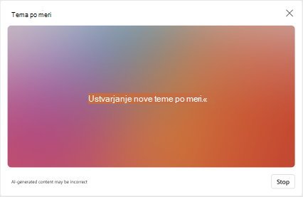 Tema, ki se ustvarja v novem Outlooku za Windows