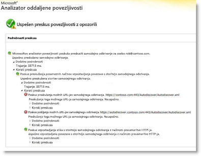 Odpravljanje težav s podatki o prostem/zasedenem času