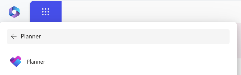 Poiščite Planner v zaganjalniku aplikacij in dostopajte do njega prek office.com