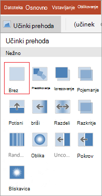 Odstranjevanje prehodov