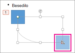 Drag the corner of the animation path to resize it