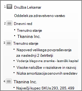 Orisni pogled v PowerPointu.