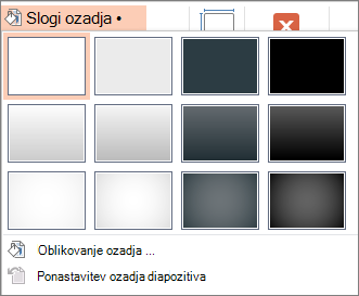 Slogi ozadja v PowerPointu
