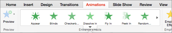 Zavihek »Animacije«