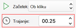 PowerPoint for Mac animation duration menu
