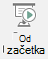 ta gumb zažene diaprojekcijo, ki se začne od prvega diapozitiva v predstavitvi.