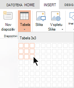 On the Insert tab, select Table.