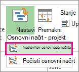 Nastavitev osnovnega načrta za projekt
