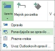 Slika ukaza »Ponavljajoče se opravilo«