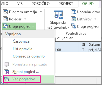 Meni »Drugi pogledi« z možnostjo »Več pogledov«