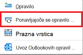 Slika ukaza »Ponavljajoče se opravilo«