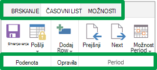 Tabs and groups on the ribbon