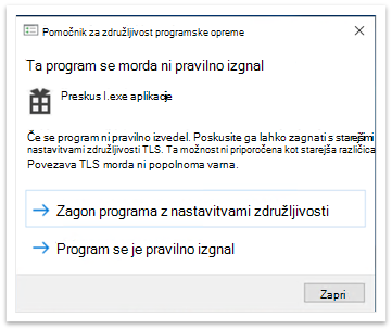 Program Compatibility Assistant popup after closing application