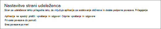 Pridobivanje povezave do podokna za vprašanja&odgovorov