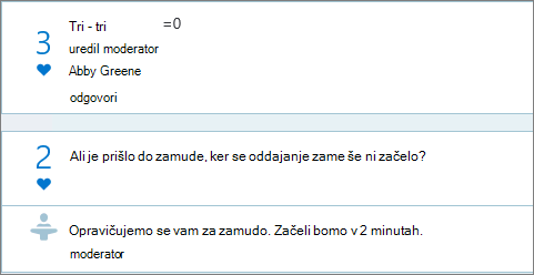 Pogledi voditelja v podoknu z vprašanji&odgovorov