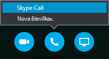 Izberite »Klic«, če želite vzpostaviti stik s klicem Skype Call, ali pa določite, da srečanje pokliče vas