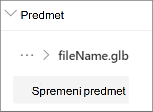 Spreminjanje uporabniškega vmesnika predmeta