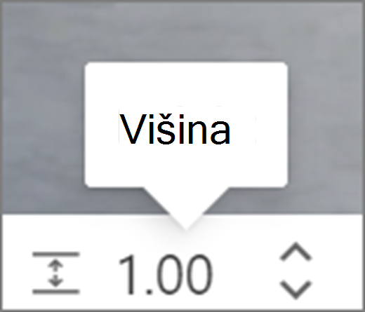 Uporabniški vmesnik za višino