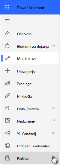 Rešitve za krmarjenje v storitvi Power Automate