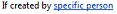 Če je pogoj ustvarila določena oseba