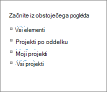 Začni iz obstoječega pogleda