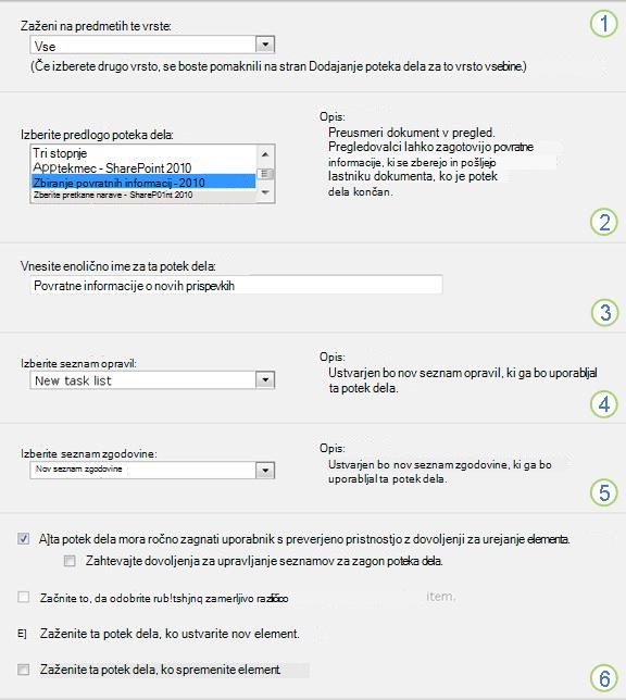 Prva stran obrazca povezave z oštevilčenimi oblački