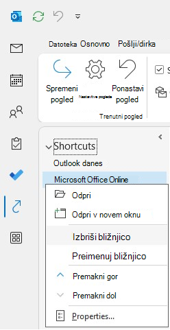 Posnetek zaslona funkcije bližnjic