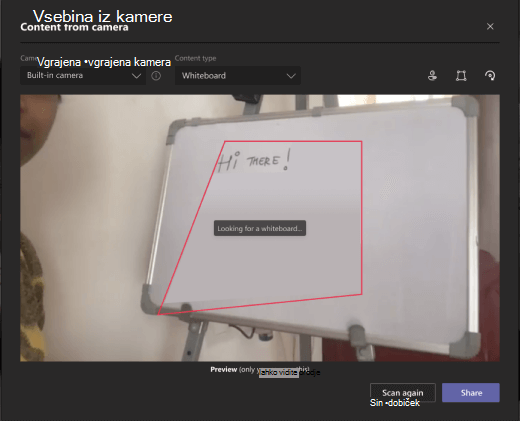 Zaznavanje table s kamero